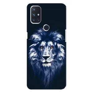 Чехол со Львом для OnePlus Nord 10 5G (VPrint) (Синий Лев)
