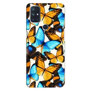 Чехол с принтом для ВанПлас Норд 10 5Джи - (Прикольные) (AlphaPrint) (Яркие бабочки)