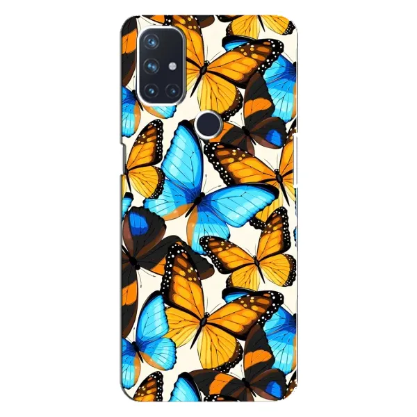Чохол з принтом «Яскраві метелики» для OnePlus Nord 10 5G
