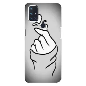 Чехол с принтом для OnePlus Nord 10 5G (AlphaPrint - Знак сердечка) (Значок Love)