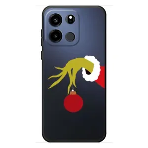 Зимние Чехлы для УанПлюс Турбо 6В - прозрачный фон (Гринч с игрушкой)
