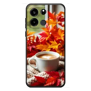 Чохол з унікальним дизайном 'Осінь з кавою' для OnePlus Turbo 6V (Кава та листя)