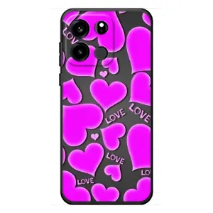 Чехлы для любимой на ВанПлюс Турбо 6В (VPrint) (Pink hearts)