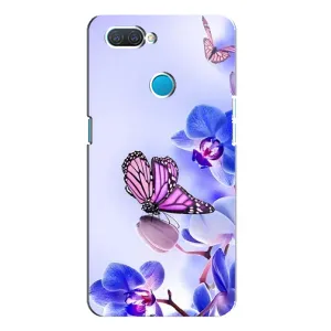 Чехлы с Цветами для OPPO A12 (VPrint) (Бабочка на цветочке)