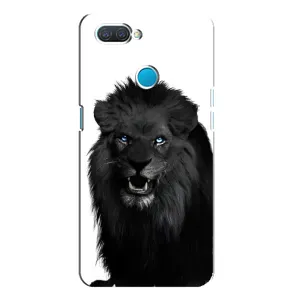 Чехлы с картинками животных OPPO A12 (Черный ЛЕВ)