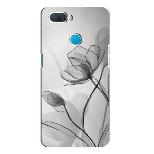 Чохол з принтом «Чорні квіти» для OPPO A12