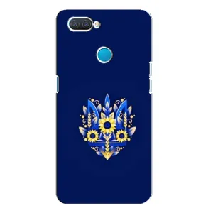 Чехлы для OPPO A12  Укр. Символика (AlphaPrint) (Цветочный Герб)