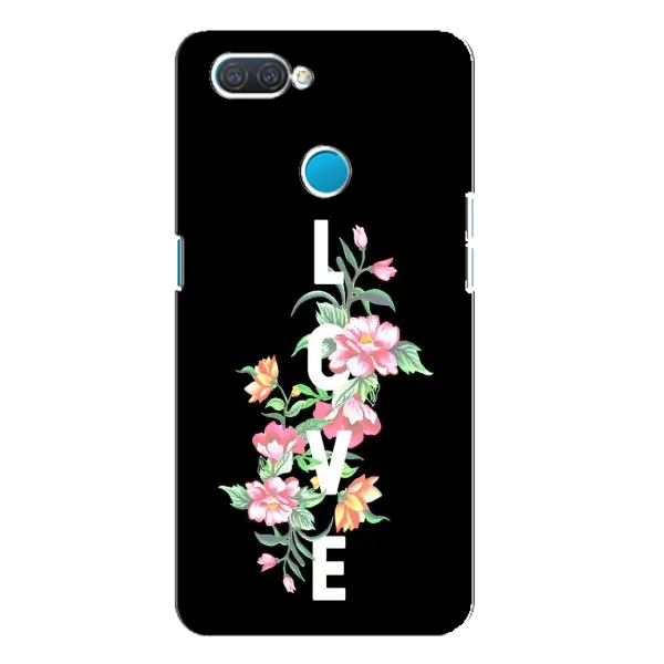 Чехол с принтом «Цветы LOVE» для OPPO A12