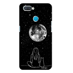 Чохол з малюнком кіт на OPPO A12 (Дівчина з котом)