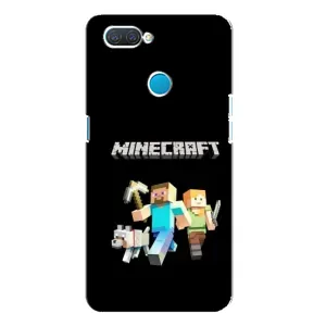 Чехол Майнкрафт на OPPO A12 (AlphaPrint) Minecraft (герои Minecraft)