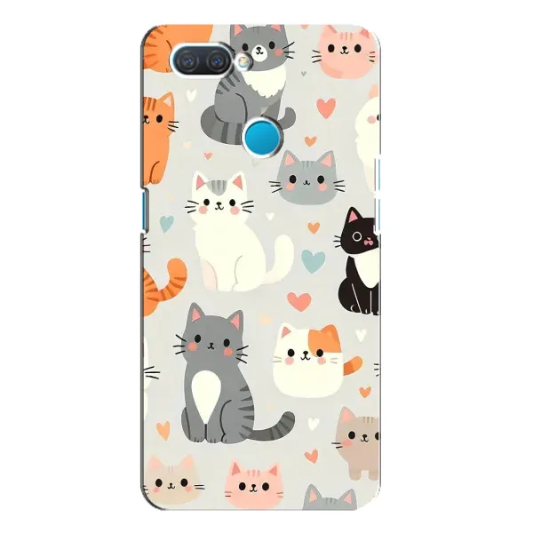 Чохол з принтом «Колаж котів» для OPPO A12