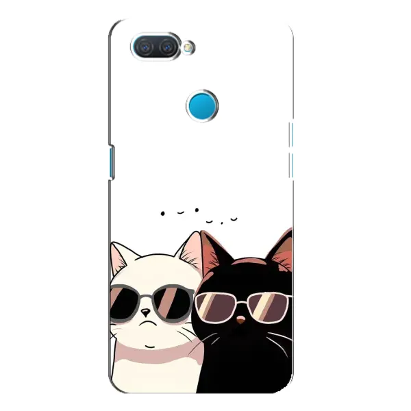 Чохол з принтом «Коти в окулярах» для OPPO A12