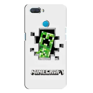 Чехол Майнкрафт на OPPO A12 (AlphaPrint) Minecraft (крипер Майнкрафт)