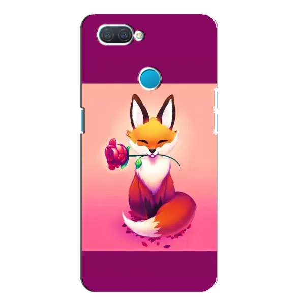 Чехол с принтом «Лисичка с розочкой» для OPPO A12