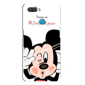 Эксклюзивный чехол для OPPO A12 (AlphaPrint - Мультяшные) (Маус Микки)