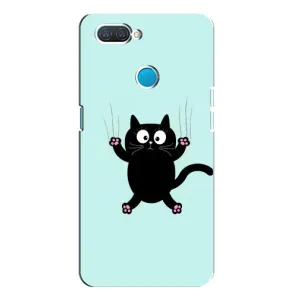 Чехол с принтом для OPPO A12 (AlphaPrint) Модные коты (Падающий кот)