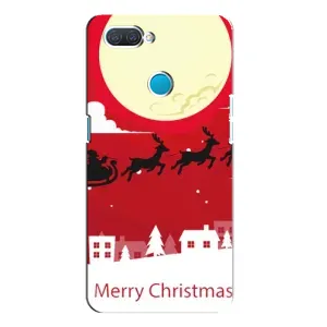 Рождественские Чехлы для OPPO A12 (VPrint) (Санта с оленями)