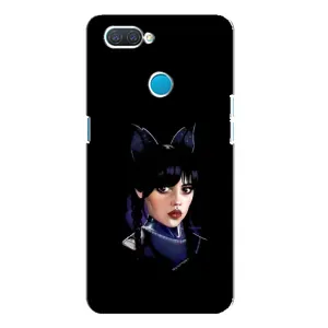 Чехлы Венсдей на OPPO A12 Уэнсдей (AlphaPrint) (серьезная Уэнздей)