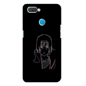 Чехлы на тему: Итачи Учиха для OPPO A12 (AlphaPrint) (силуэт Итачи)