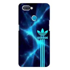 Чехлы Адидас для OPPO A12 (AlphaPrint) (Синий Адидас)