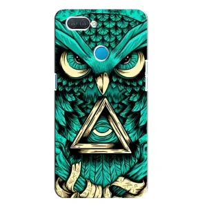 Чехол с птицами на OPPO A12 (VPrint) (Сова с глазом)