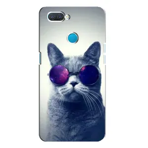 Чехол с принтом для OPPO A12 (AlphaPrint) Модные коты (Стильный кот)
