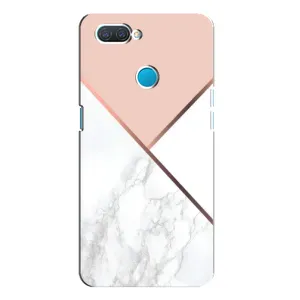 Мраморный чехол на OPPO A12 (VPrint) (Тройной мрамор)