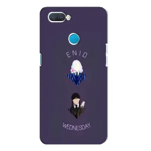 Чехлы Венсдей на OPPO A12 Уэнсдей (AlphaPrint) (Уэнздей и подруга)