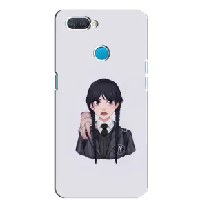 Чехлы Венсдей на OPPO A12 Уэнсдей (AlphaPrint) (Уэнздей и Вещь)