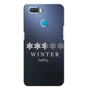 Зимние Чехлы для Оппо А12 - прозрачный фон (Winter loading)