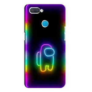 Чехол Амонг Ас для OPPO A12 (AlphaPrint) (Яркий скин)