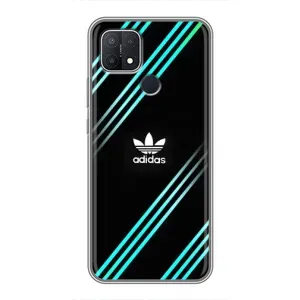 Чохли Адидас для OPPO A15 (AlphaPrint) (Адідас з полосами)