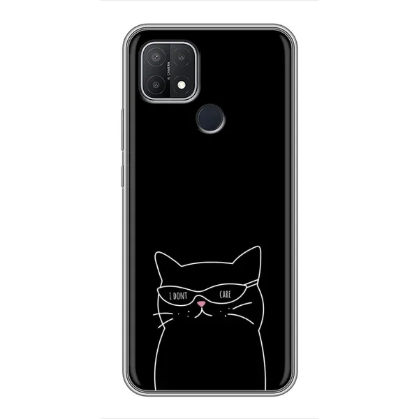 Чехол с принтом «Равнодушный кот» для OPPO A15