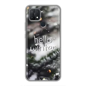 Новогодние, Праздничные Чехлы для OPPO A15 - 2024 год (Hello winter)