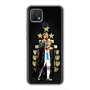 Чехлы для OPPO A15 (Leo чемпион) (AlphaPrint) (Месси Король)