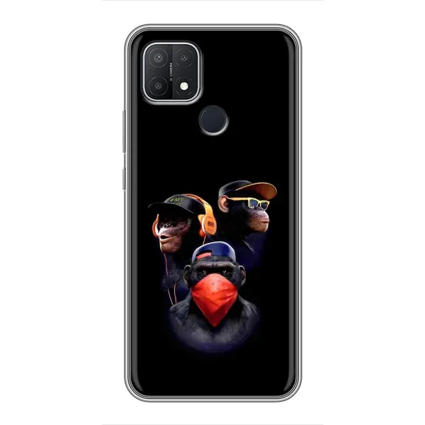 Чехол с принтом «Три обезьяны» для OPPO A15