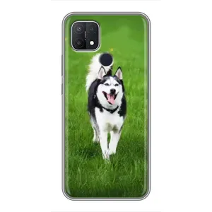 Чохол з Хаскі OPPO A15 - (AlphaPrint) (Радісний Хаскі)