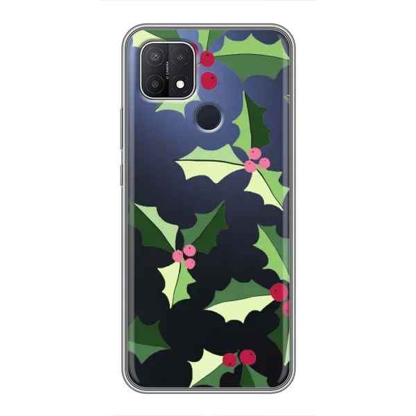 Чехол с принтом «Рождественский фон» для OPPO A15