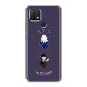 Чехлы Венсдей на OPPO A15 Уэнсдей (AlphaPrint) (Уэнздей и подруга)