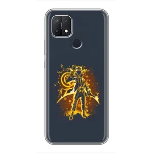 Naruto Anime Чехлы для Оппо А15 (AlphaPrint) (золотой Наруто)