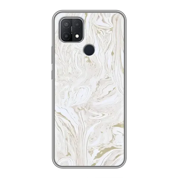 Чехол с принтом «Белый мрамор» для OPPO A15s Чехол с принтом «Белый мрамор» для OPPO A15s