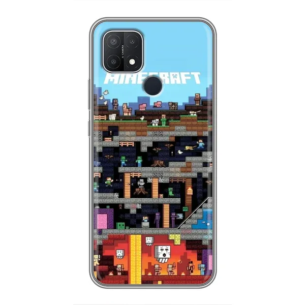 Чохол з принтом «фон Minecraft» для OPPO A15s