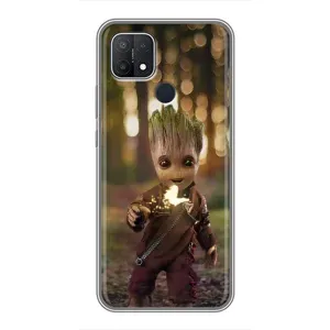 Чехол МАРВЕЛ для Оппо А15с (AlphaPrint) (I am Groot)