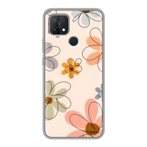 Чехол с принтом «Разноцветные цветы» для OPPO A15s