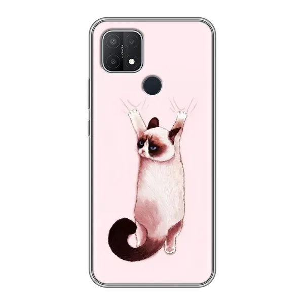 Чехол с принтом «Котик падает» для OPPO A15s