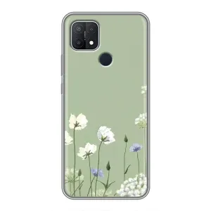 Чехол с принтом «Цветы на зеленом» для OPPO A15s
