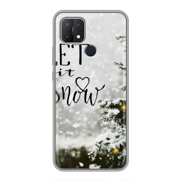 Чехол с принтом «Let it snow» для OPPO A15s