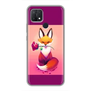 Чохли з картинкою Лисичка для OPPO A15s (VPrint) (Лиса з трояндою)