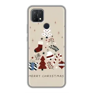 Рождественские, Праздничные Чехлы для Оппо А15с (Merry Christmas)