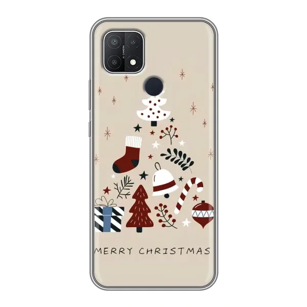 Чехол с принтом «Merry Christmas» для OPPO A15s